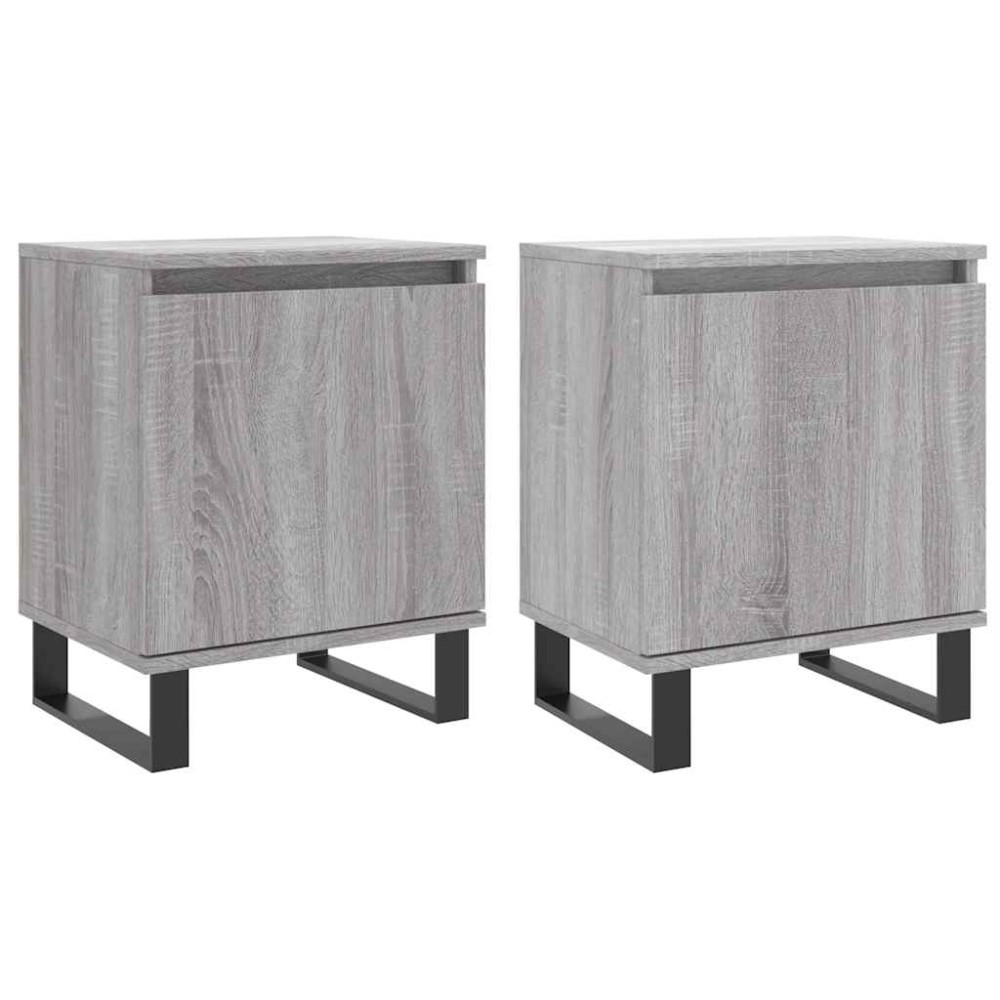 vidaXL Noptiere, 2 buc., gri sonoma, 40x30x50 cm, lemn compozit