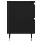 vidaXL Noptiere, 2 buc., negru, 40x35x50 cm, lemn compozit vidaXL Noptiere, 2 buc., negru, 40x35x50 cm, lemn compozit