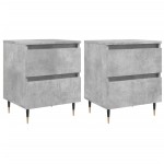 vidaXL Noptiere, 2 buc., gri beton, 40x35x50 cm, lemn compozit vidaXL Noptiere, 2 buc., gri beton, 40x35x50 cm, lemn compozit