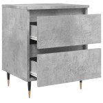 vidaXL Noptiere, 2 buc., gri beton, 40x35x50 cm, lemn compozit vidaXL Noptiere, 2 buc., gri beton, 40x35x50 cm, lemn compozit
