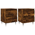 vidaXL Noptiere, 2 buc., stejar fumuriu, 40x35x50 cm, lemn compozit vidaXL Noptiere, 2 buc., stejar fumuriu, 40x35x50 cm, lemn compozit