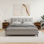 vidaXL Noptiere, 2 buc., stejar fumuriu, 40x35x50 cm, lemn compozit vidaXL Noptiere, 2 buc., stejar fumuriu, 40x35x50 cm, lemn compozit