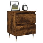 vidaXL Noptiere, 2 buc., stejar fumuriu, 40x35x50 cm, lemn compozit vidaXL Noptiere, 2 buc., stejar fumuriu, 40x35x50 cm, lemn compozit