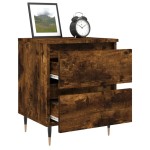 vidaXL Noptiere, 2 buc., stejar fumuriu, 40x35x50 cm, lemn compozit vidaXL Noptiere, 2 buc., stejar fumuriu, 40x35x50 cm, lemn compozit
