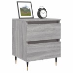 vidaXL Noptiere, 2 buc., gri sonoma, 40x35x50 cm, lemn compozit vidaXL Noptiere, 2 buc., gri sonoma, 40x35x50 cm, lemn compozit