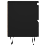 vidaXL Noptieră, negru, 40x35x50 cm, lemn prelucrat
