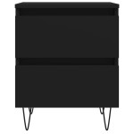 vidaXL Noptiere, 2 buc., negru, 40x35x50 cm, lemn compozit vidaXL Noptiere, 2 buc., negru, 40x35x50 cm, lemn compozit