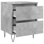 vidaXL Noptiere, 2 buc., gri beton, 40x35x50 cm, lemn compozit vidaXL Noptiere, 2 buc., gri beton, 40x35x50 cm, lemn compozit