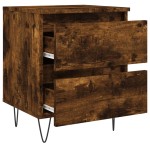 vidaXL Noptiere, 2 buc., stejar fumuriu, 40x35x50 cm, lemn compozit vidaXL Noptiere, 2 buc., stejar fumuriu, 40x35x50 cm, lemn compozit