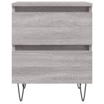 vidaXL Noptiere, 2 buc., gri sonoma, 40x35x50 cm, lemn compozit vidaXL Noptiere, 2 buc., gri sonoma, 40x35x50 cm, lemn compozit