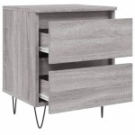 vidaXL Noptiere, 2 buc., gri sonoma, 40x35x50 cm, lemn compozit vidaXL Noptiere, 2 buc., gri sonoma, 40x35x50 cm, lemn compozit