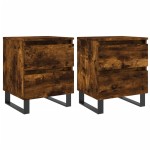 vidaXL Noptiere, 2 buc., stejar fumuriu, 40x35x50 cm, lemn compozit vidaXL Noptiere, 2 buc., stejar fumuriu, 40x35x50 cm, lemn compozit