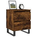 vidaXL Noptiere, 2 buc., stejar fumuriu, 40x35x50 cm, lemn compozit vidaXL Noptiere, 2 buc., stejar fumuriu, 40x35x50 cm, lemn compozit