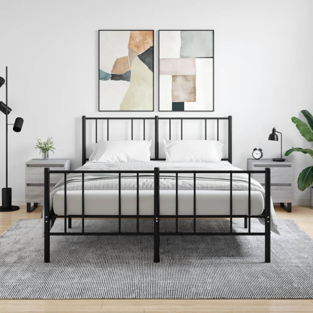 vidaXL Noptiere, 2 buc., gri sonoma, 40x35x50 cm, lemn compozit