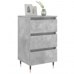 vidaXL Noptiere, 2 buc., gri beton, 40x35x69 cm, lemn compozit