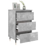 vidaXL Noptiere, 2 buc., gri beton, 40x35x69 cm, lemn compozit