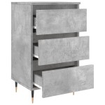vidaXL Noptiere, 2 buc., gri beton, 40x35x69 cm, lemn compozit