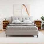vidaXL Noptiere, 2 buc., stejar fumuriu, 40x35x69 cm, lemn compozit vidaXL Noptiere, 2 buc., stejar fumuriu, 40x35x69 cm, lemn compozit