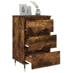 vidaXL Noptiere, 2 buc., stejar fumuriu, 40x35x69 cm, lemn compozit vidaXL Noptiere, 2 buc., stejar fumuriu, 40x35x69 cm, lemn compozit