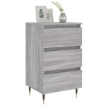 vidaXL Noptiere, 2 buc., gri sonoma, 40x35x69 cm, lemn compozit vidaXL Noptiere, 2 buc., gri sonoma, 40x35x69 cm, lemn compozit
