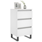 vidaXL Noptiere, 2 buc., alb, 40x35x69 cm, lemn compozit