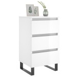 vidaXL Noptiere, 2 buc., alb extralucios, 40x35x69 cm, lemn compozit