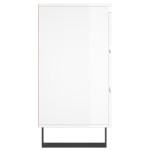 vidaXL Noptiere, 2 buc., alb extralucios, 40x35x69 cm, lemn compozit