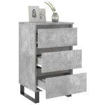 vidaXL Noptiere, 2 buc., gri beton, 40x35x69 cm, lemn compozit