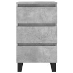 vidaXL Noptiere, 2 buc., gri beton, 40x35x69 cm, lemn compozit