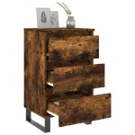 vidaXL Noptiere, 2 buc., stejar fumuriu, 40x35x69 cm, lemn compozit vidaXL Noptiere, 2 buc., stejar fumuriu, 40x35x69 cm, lemn compozit