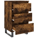 vidaXL Noptiere, 2 buc., stejar fumuriu, 40x35x69 cm, lemn compozit vidaXL Noptiere, 2 buc., stejar fumuriu, 40x35x69 cm, lemn compozit