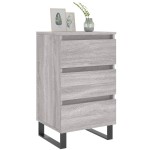 vidaXL Noptiere, 2 buc., gri sonoma, 40x35x69 cm, lemn compozit vidaXL Noptiere, 2 buc., gri sonoma, 40x35x69 cm, lemn compozit