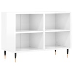 vidaXL Comodă TV, alb extralucios, 69,5x30x50 cm, lemn compozit vidaXL Comodă TV, alb extralucios, 69,5x30x50 cm, lemn compozit