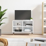 vidaXL Comodă TV, alb extralucios, 69,5x30x50 cm, lemn compozit vidaXL Comodă TV, alb extralucios, 69,5x30x50 cm, lemn compozit
