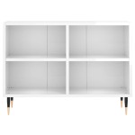 vidaXL Comodă TV, alb extralucios, 69,5x30x50 cm, lemn compozit vidaXL Comodă TV, alb extralucios, 69,5x30x50 cm, lemn compozit