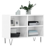 vidaXL Comodă TV, alb extralucios, 69,5x30x50 cm, lemn compozit vidaXL Comodă TV, alb extralucios, 69,5x30x50 cm, lemn compozit