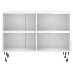vidaXL Comodă TV, alb extralucios, 69,5x30x50 cm, lemn compozit vidaXL Comodă TV, alb extralucios, 69,5x30x50 cm, lemn compozit
