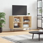 vidaXL Comodă TV, stejar sonoma, 69,5x30x50 cm, lemn compozit vidaXL Comodă TV, stejar sonoma, 69,5x30x50 cm, lemn compozit
