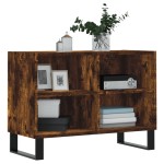 vidaXL Comodă TV, stejar fumuriu, 69,5x30x50 cm, lemn compozit