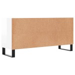 vidaXL Comodă TV, alb extralucios, 103,5x30x50 cm, lemn compozit