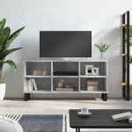 vidaXL Comodă TV, gri beton, 103,5x30x50 cm, lemn compozit vidaXL Comodă TV, gri beton, 103,5x30x50 cm, lemn compozit
