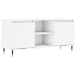 vidaXL Comodă TV, alb, 104x35x50 cm, lemn compozit