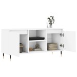vidaXL Comodă TV, alb, 104x35x50 cm, lemn compozit