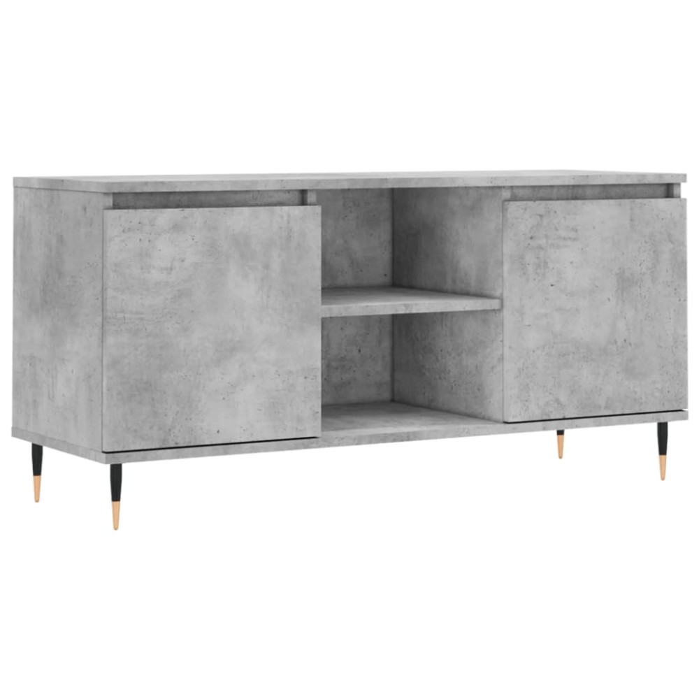 vidaXL Comodă TV, gri beton, 104x35x50 cm, lemn compozit