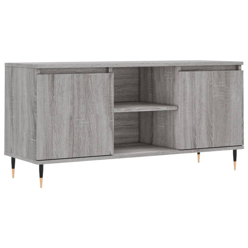 vidaXL Comodă TV, gri sonoma, 104x35x50 cm, lemn compozit