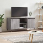 vidaXL Comodă TV, gri sonoma, 104x35x50 cm, lemn compozit vidaXL Comodă TV, gri sonoma, 104x35x50 cm, lemn compozit