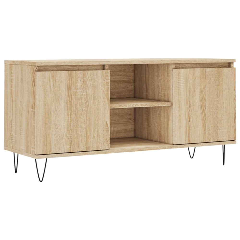 vidaXL Comodă TV, stejar sonoma, 104x35x50 cm, lemn compozit