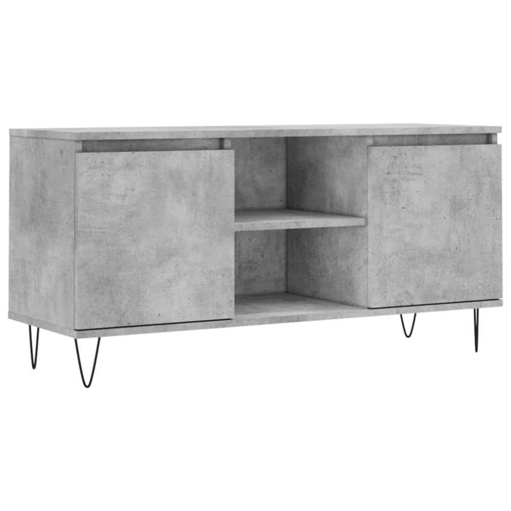 vidaXL Comodă TV, gri beton, 104x35x50 cm, lemn compozit