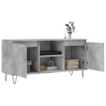 vidaXL Comodă TV, gri beton, 104x35x50 cm, lemn compozit vidaXL Comodă TV, gri beton, 104x35x50 cm, lemn compozit