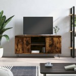 vidaXL Comodă TV, stejar fumuriu, 104x35x50 cm, lemn compozit vidaXL Comodă TV, stejar fumuriu, 104x35x50 cm, lemn compozit